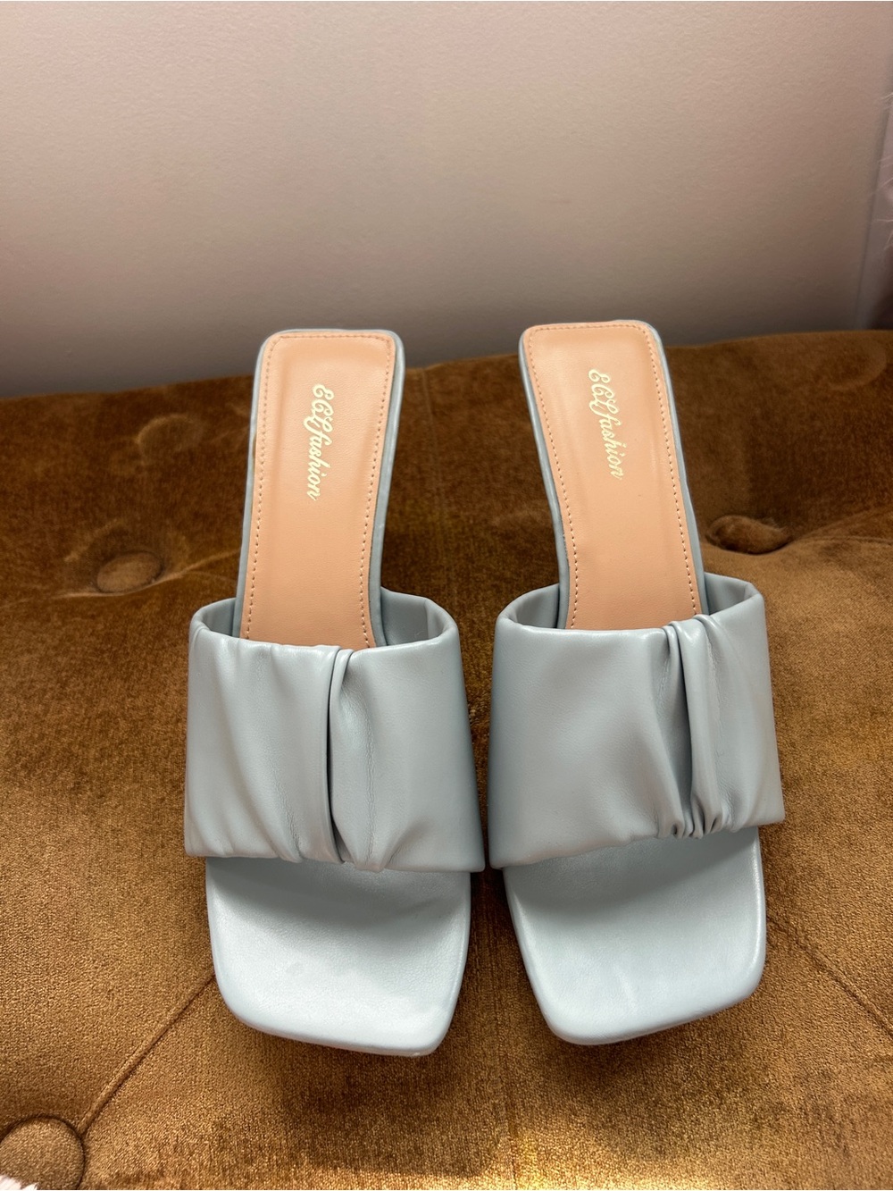 Women's Light Blue Heeled Sandals